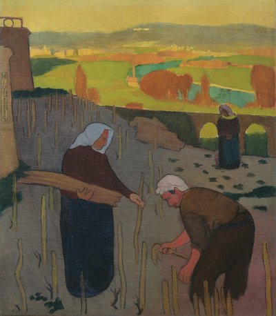 Memoria della sera II o, Il vigneto a Le Pecq, 1890 da Maurice Denis